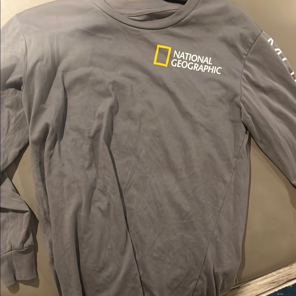 National Geographic Gray Long Sleeve Shirt